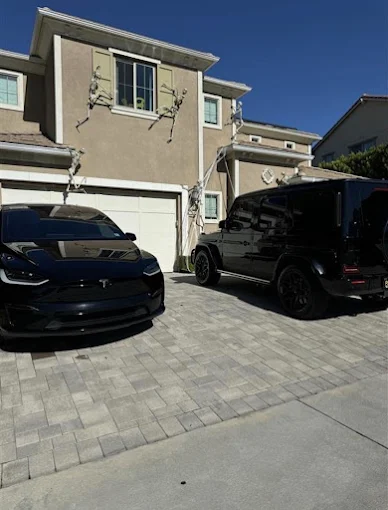 Tesla Model X & G-Wagon — driveway details